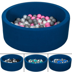 Piscina infantil de bolas para niños, 150 piezas, color azul marino